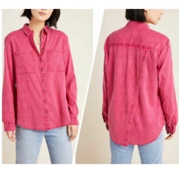 ANTHROPOLOGIE The Cate Classic Buttondown Shirt - Picture 1 of 8